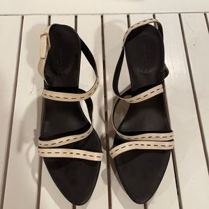 Donna Karen leather wrap around heels 7